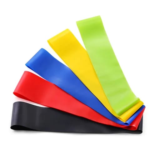 Kit X 5 Bandas Resistencia Plana + Bolso Colofertas