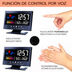 ⏰ Reloj Digital Meteorologico 4 en 1: Hora, Clima, Humedad y Despertador